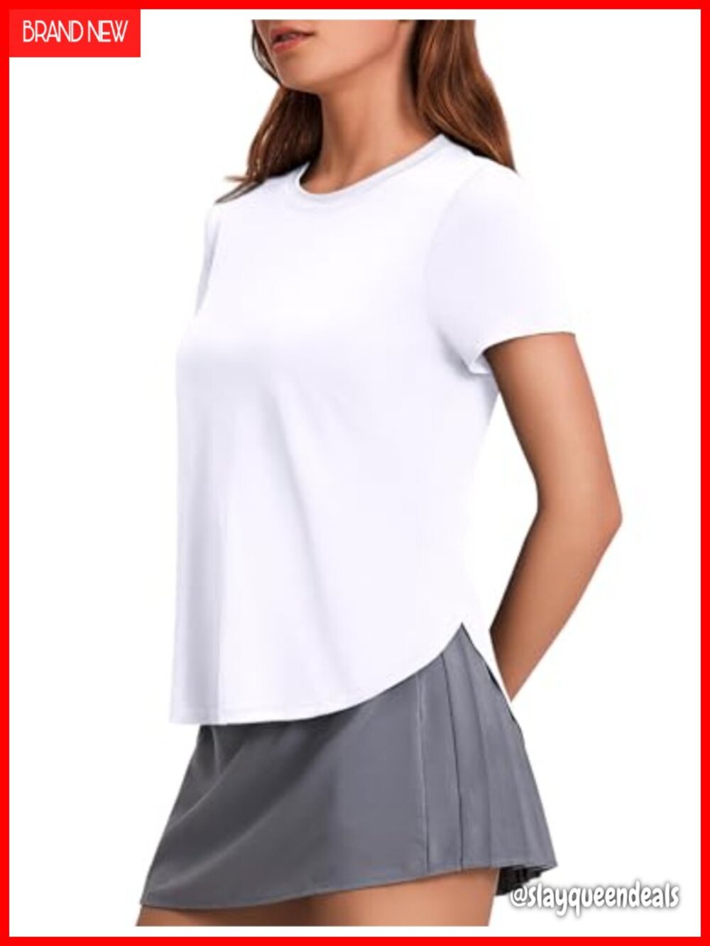 UPF 50+ Short Sleeve Athletic Workout Top Loose Fit Moisture Wicking